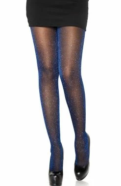 COAXcopenhagen2 Black Pantyhose With Blue Glitter