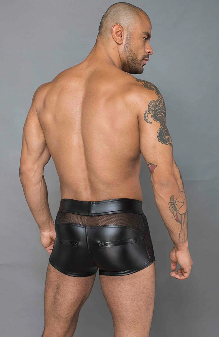 COAXcopenhagen.com The COAX Fetish Black Wet Look Boxer Shorts - JAX