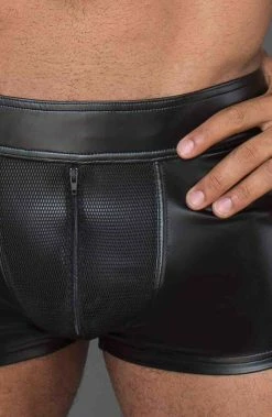 COAXcopenhagen.com The COAX Fetish Black Wet Look Boxer Shorts - JAX