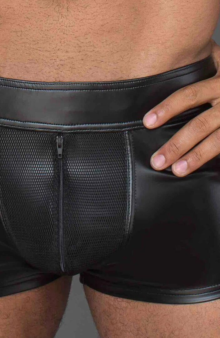 COAXcopenhagen.com The COAX Fetish Black Wet Look Boxer Shorts - JAX