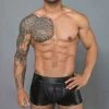 COAXcopenhagen.com The COAX Fetish Black Wet Look Boxer Shorts - JAX