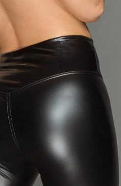 COAXcopenhagen.com The COAX Fetish Black Wet Look Leggings With PVC - #Bolshie