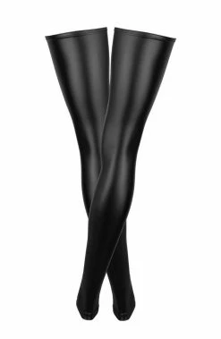 COAXcopenhagen2 Stay Up Stockings - Lace Up My Wet Look The COAX Fetish