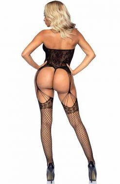 COAXcopenhagen.com Strappy Lace Bodystocking - Vixen LINGERIE