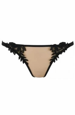 COAXcopenhagen.com LINGERIE Sheer Mesh String Panty With Black Lace - CHARISMATIC