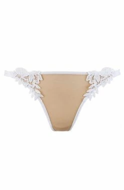 COAXcopenhagen.com Sheer Mesh String Panty With White Lace - LASCIVIOUS