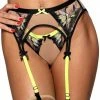 COAXcopenhagen.com Thong With Neon Yellow Contrast - Sensual Escapade