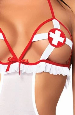 COAXcopenhagen2 Nurse Lingerie Costume - Feisty Fever RolePlay