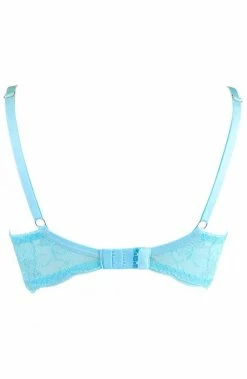 COAXcopenhagen.com Turquoise Bra With Embroidery - Sheer Serenity