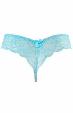 COAXcopenhagen.com Turquoise Lace Thong - Love Bound LINGERIE