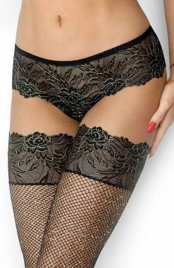 COAXcopenhagen2 Black Brazilian Panty With Gold Shimmer - VOULEZ VOUS LINGERIE