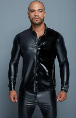 COAXcopenhagen.com The COAX Fetish Wet Look & PVC Shirt - The Master