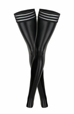 COAXcopenhagen2 The COAX Fetish Wet Look Stay Up Stockings - Making Me High