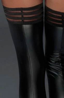 COAXcopenhagen2 The COAX Fetish Wet Look Stay Up Stockings - Making Me High