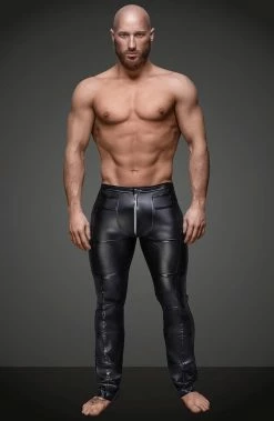 COAXcopenhagen2 The COAX Fetish Wet Look Pants With Zip - ZAPP