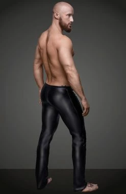 COAXcopenhagen2 The COAX Fetish Wet Look Pants With Zip - ZAPP