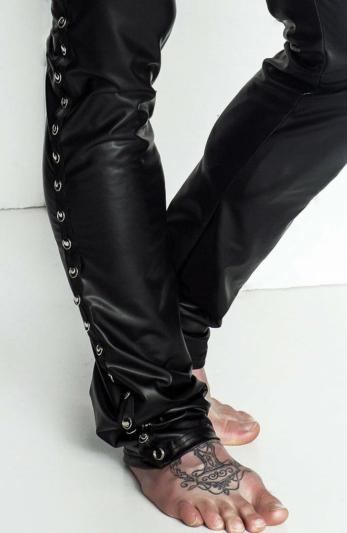 COAXcopenhagen2 Wet Look Pants With Studs - Damn Right