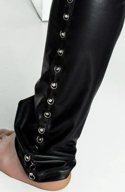COAXcopenhagen2 Wet Look Pants With Studs - Damn Right