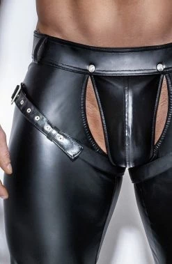 COAXcopenhagen2 Wet Look Pants With Harness - HUNK