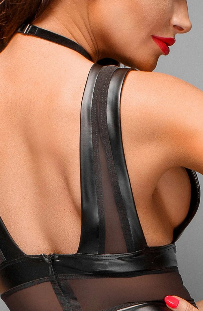 COAXcopenhagen2 Wet Look Catsuit With Choker - Ladylike