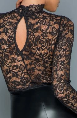 COAXcopenhagen.com The COAX Fetish Lace & Wet Look Pencil Dress - Miss Behaved