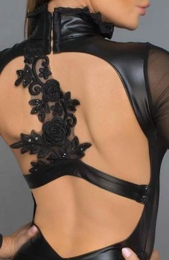 COAXcopenhagen2 Dress With Embroidery And Wet Look - V.I.P. Doll The COAX Fetish