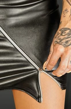 COAXcopenhagen2 The COAX Fetish Wet Look Mini Skirt - Mini Magic