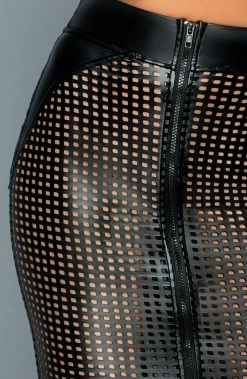 COAXcopenhagen.com Laser Cut Wet Look Pencil Skirt - I Have Style