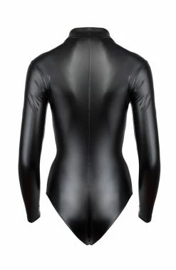COAXcopenhagen2 Wet Look Bodysuit With 3-way Zip - The Monarch
