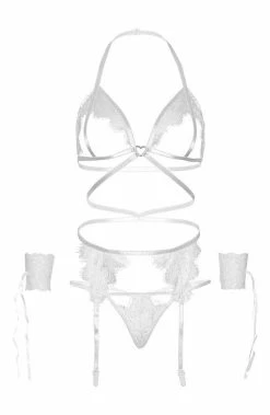 COAXcopenhagen.com White Open Cup Lingerie Set - On Point
