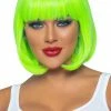 COAXcopenhagen.com Neon Green Short Bob Wig NASA & Space Costumes